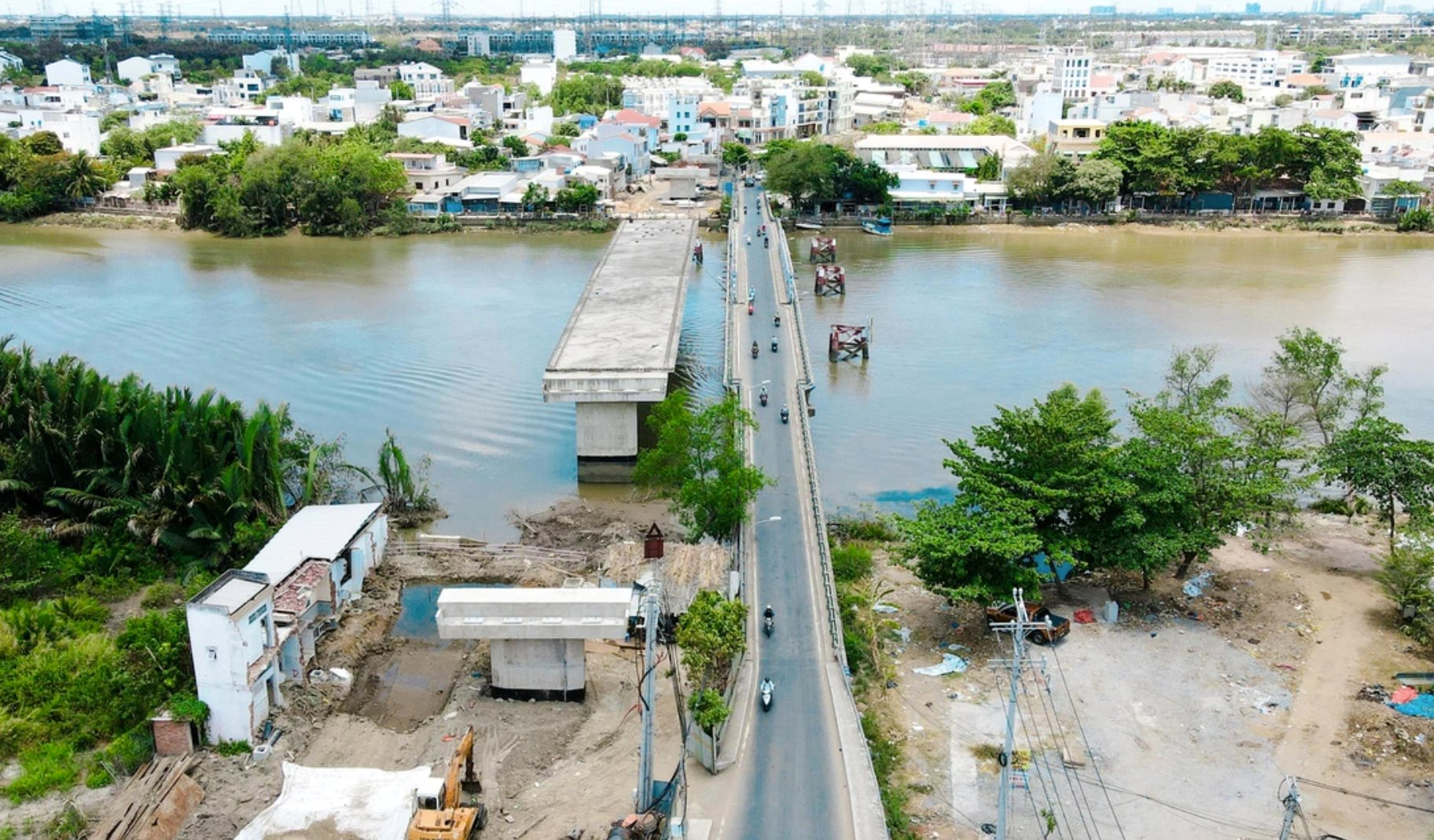 Người dân Nhà Bè, Quận 7 sắp “nối đôi bờ” với 2 cây cầu hàng trăm tỉ đồng - Ảnh 1.
